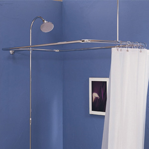 57" x 31" - Rectangular Shower Rod - End/Ceiling Mount
