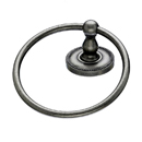 ED5APA - Beaded - Towel Ring - Antique Pewter