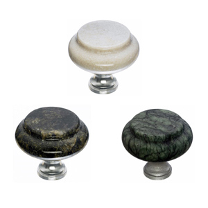 Marble Knobs - Chrome Base