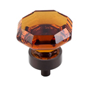 TK137/138 - Octagon Colored Crystal 1-1/8" Cabinet Knob