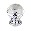 TK125/126 - Round Clear Crystal Cabinet Knob