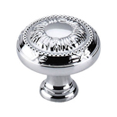 M1622 PC - Edwardian Ribbon & Reed - 1 1/8" Cabinet Knob - Polished Chrome