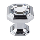 TK390PC - Emerald - 1 1/8" Crystal Knob - Polished Chrome