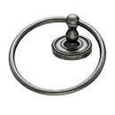 ED5APF - Rope (Edwardian) - Towel Ring - Antique Pewter