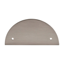 TK54BSN - Rail - 3.5" Half Circle Pull Backplate - Satin Nickel