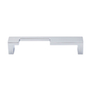 TK256 PC - Modern Metro Notch - 5" Right Cabinet Pull - Polished Chrome