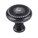 M327 BI - Somerset - 1.25" Swirl Cut Knob - Black Iron