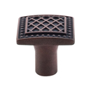 TK174PAR - Trevi Fountain - 1.25" Square Cabinet Knob - Patina Rouge