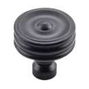 TK881 BLK - Brixton - 1.25" Ridged Knob - Flat Black