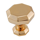Archimedes - 7/8" Octagon Knob - Polished Gold