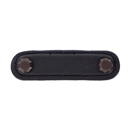 Archimedes - 3" Black Leather Octagon Pull - Oil Rubbed Bronze