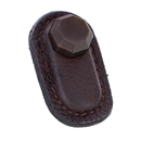 Archimedes - Brown Leather Octagon Knob - Oil Rubbed Bronze