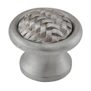 Cestino - Small Weave Knob - Satin Nickel