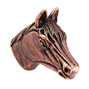 Equestre - Small Horse Knob - Antique Copper