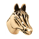 Equestre - Small Horse Knob - Antique Gold