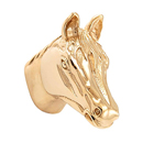 Equestre - Small Horse Knob - Polished Gold