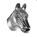 Equestre - Small Horse Knob - Polished Silver