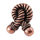 Equestre - Small Rope Knot Knob - Antique Copper