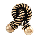 Equestre - Small Rope Knot Knob - Antique Gold