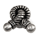 Equestre - Small Rope Knot Knob - Antique Nickel