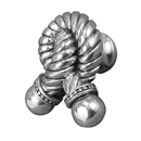 Equestre - Small Rope Knot Knob - Antique Silver
