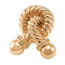 Equestre - Small Rope Knot Knob - Polished Gold