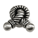 Equestre - Small Rope Knot Knob - Vintage Pewter