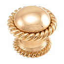 Equestre - Small Rope Knob - Polished Gold