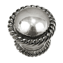 Equestre - Small Rope Knob - Polished Silver