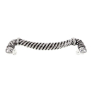 Equestre - 9" Rope Appliance Pull - Antique Silver