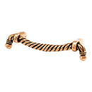 Equestre - 3" Rope Cabinet Pull - Antique Gold