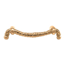 Equestre - 3" Rope Cabinet Pull - Polished Gold