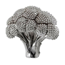 Fiori - Broccoli Knob - Polished Silver
