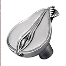 Fiori - Pear Knob - Antique Silver