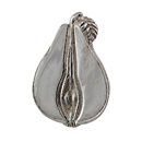 Fiori - Pear Knob - Polished Silver