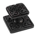 Fleur de Lis - Cabinet Knob w/Backplate - Oil Rubbed Bronze