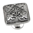 Fleur de Lis - 1.25" Cabinet Knob - Polished Silver