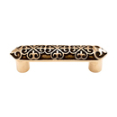 Fleur de Lis - 3" Cabinet Pull - Antique Gold