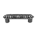 Fleur de Lis - 3" Cabinet Pull - Antique Silver