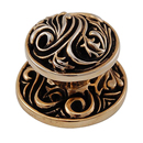 Liscio - 1" Cabinet Knob w/Rosette - Antique Gold