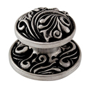 Liscio - 1" Cabinet Knob w/Rosette - Antique Nickel