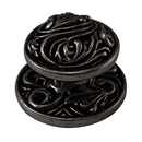 Liscio - 1" Cabinet Knob w/Rosette - Gunmetal