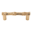 Palmaria - 3 5/8" Bamboo Cabinet Pull - Polished Gold