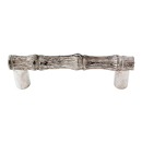 Palmaria - 3 5/8" Bamboo Cabinet Pull - Polished Silver