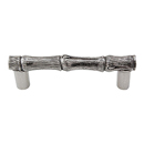 Palmaria - 3 5/8" Bamboo Cabinet Pull - Vintage Pewter