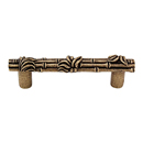 Palmaria - 4" Bamboo Cabinet Pull - Antique Brass