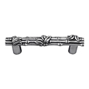 Palmaria - 4" Bamboo Cabinet Pull - Antique Silver
