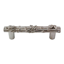 Palmaria - 4" Bamboo Cabinet Pull - Polished Silver
