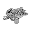 Pollino - Turtle Knob - Antique Silver