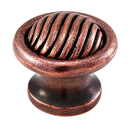 Sanzio - Wavy Lines Small Knob - Antique Copper